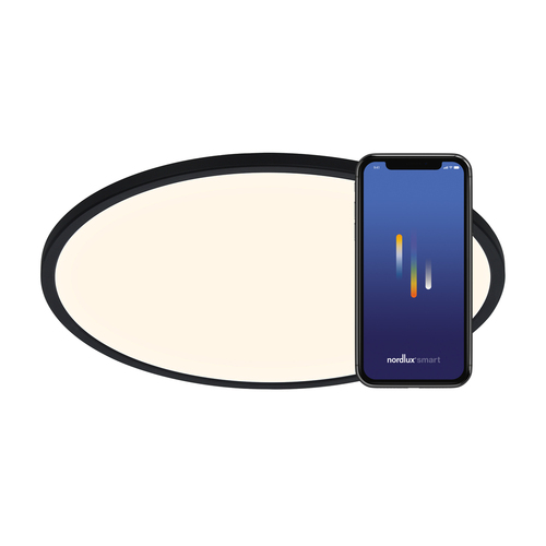 Prüfen Plafond 60cm OJA Smart CCT LED - schwarz - NORDLUX