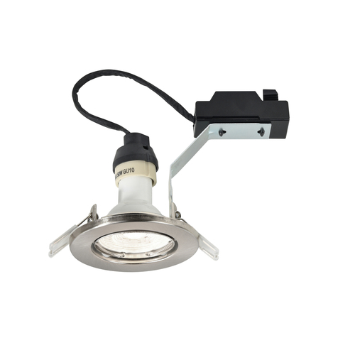 Prüfen CANIS Nordlux GU10 50W Metall gebürstetes Nickel Unterputz-Leuchtmittel