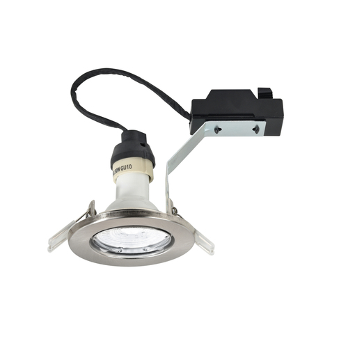 Prüfen CANIS Nordlux GU10 50W Metall gebürstetes Nickel Unterputz-Leuchtmittel