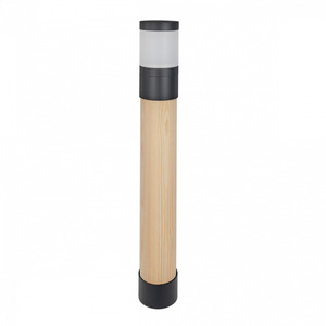 Pollerleuchte LILLESAND Wood 2339 Aluminium RAL 9006 - NORLYS small 2