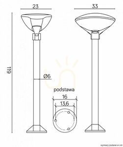 Wegeleuchte SU-MA TEO 2 schwarz anthrazit 119 cm E27 IP54 small 3