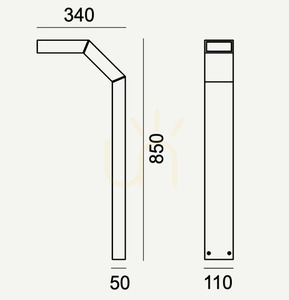 Light Post Trysil 1096 Schwarz 9005 Norlys. small 1