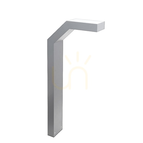 Prüfen Norlys Trysil 1103AL LED-Pollerleuchte, 85 cm, Hellgrau RAL 9006, 4000 K, DALI2