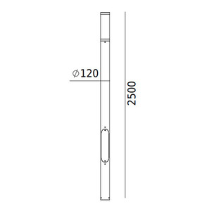 EGERSUND PARK 250cm 9.1W 3000K Aluminium 9006 Norlys Garten-/Parklaterne. small 1