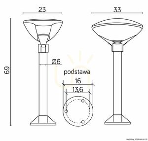 Wegeleuchte SU-MA TEO 3 schwarz-anthrazit 69 cm E27 IP54 small 3