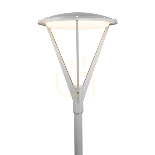 Prüfen Mastaufsatzleuchte NORLYS Hammerfest 5131AL für Mast Ø60, LED 32,5 W 3000 K, DALI2, hellgrau RAL 9006