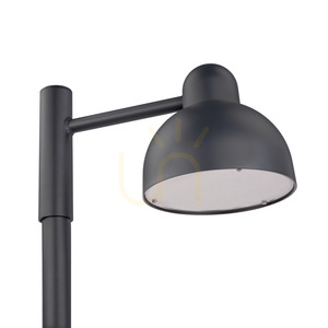 LED-Gartenlaterne Koster Pro 1816GR auf Teleskopmast 236–336 cm, 14,4 W, 3000 K, graphit RAL 7016 – NORLYS small 1