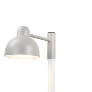 Mastaufsatzleuchte NORLYS Koster Pro 1835AL mit geradem Arm – für Zapfen ø50 mm, LED 17 W, 4000 K, dimmbar, hellgrau RAL 9006, IP65 small 2