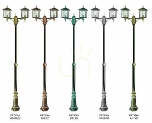 Außenstehleuchte SU-MA Venedig 2-flammig schwarz patina OGMWN 2 KW small 5