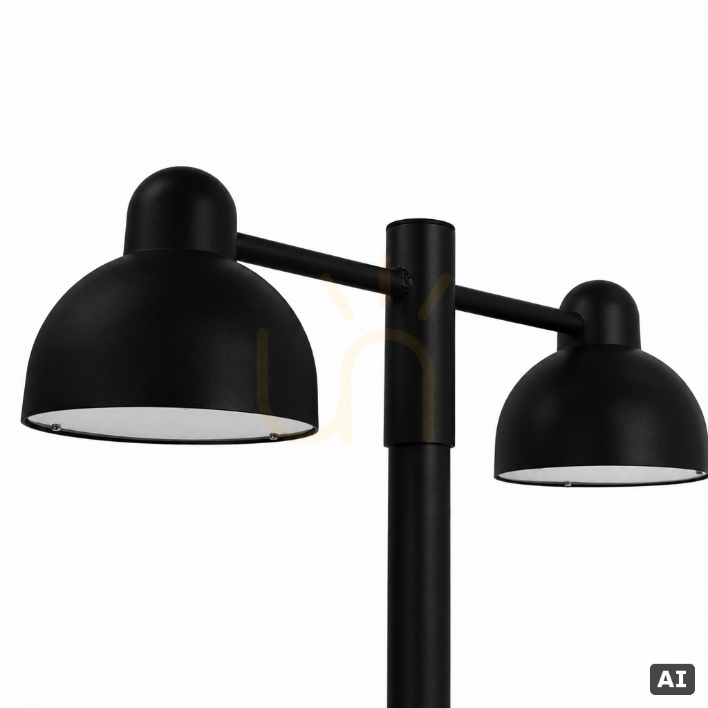 Black Norlys KOSTER Double Head 1167BL post-top LED 34 W 3624 lm 4000 K IP65