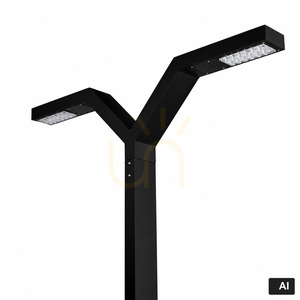 NORLYS TRYSIL 1011BL Mastleuchte, 263 cm, Doppelkopf LED 16,3 W 4000 K, DALI2/NightDim, IP65, schwarz small 0