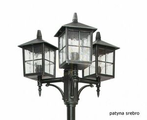 Gartenlaterne SU-MA Venice OGMWN 3 KW 3-flammig höhenverstellbar schwarz patina small 7