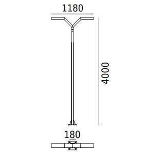 Garten-/Parklaterne Trysil 1046 Graphit 7016 400cm 23.3W 3000K Norlys small 2
