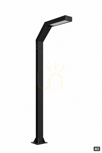 Prüfen LED-Gartenleuchte Norlys Trysil 1048BL, Mastleuchte 263 cm, 12,5 W, 3000 K, schwarz RAL 9005
