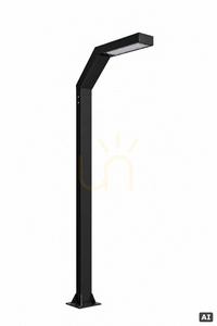LED-Gartenleuchte Norlys Trysil 1048BL, Mastleuchte 263 cm, 12,5 W, 3000 K, schwarz RAL 9005 small 0