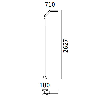 Prüfen Garten-/Parklaterne Trysil 1058 Graphit 7016 263cm 8.6W 3000K Norlys