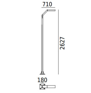 Garten- und Parkleuchte NORLYS Trysil 1059AL Aluminium 263 cm LED 8,7 W 4000 K DALI2 small 2