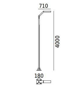 Lichtmast TRYSIL 1084 graphit RAL 7016 400 cm LED 17W 3000K - Norlys small 1