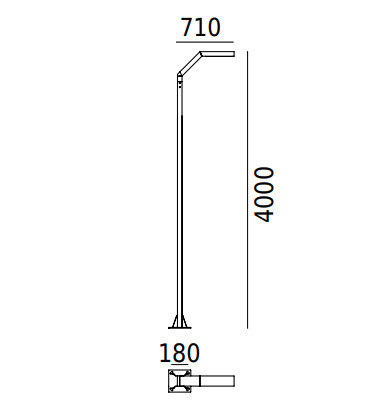 Prüfen Garten-/Parklaterne Trysil 1085 graphit 7016 400cm 17W 4000K Norlys
