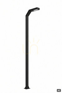 Lichtmast Norlys Trysil 1091BL schwarz RAL 9005 LED 12,2 W 4000 K DALI2 400 cm small 1