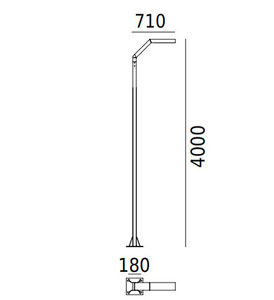 Garten-/Parklaterne Trysil 1094 Graphit 7016 400cm 12.2W Norlys small 1