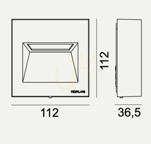 Außenwandleuchte für Treppen NORLYS Namsos Mini 1341GR graphit RAL 7016, LED 4 W 3000 K, IP65 small 2