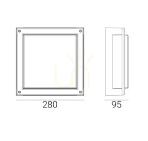 NORDLAND 5047WH 15.4W 4000K weiß RAL-9003 Außenwandleuchte / Plafond - NORLYS small 5