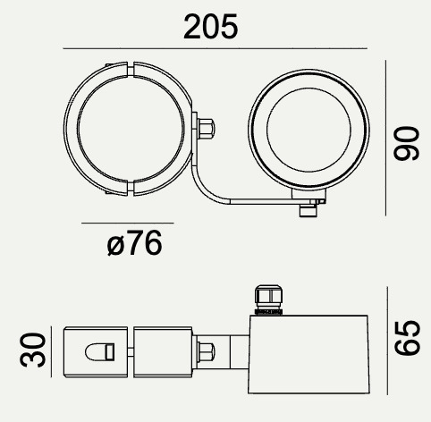 Prüfen Außenstrahler NORLYS MOSS 8W 3000K Schwarz RAL9005 SKU 6756BL