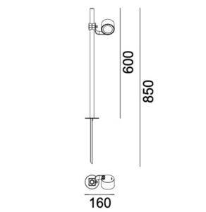 MOSS 6601BL 8W 4000K Außenstrahler Schwarz RAL-9005 - NORLYS. small 1