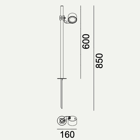 Prüfen MOSS 6603B 4W 4000K Außenstrahler Schwarz RAL9005 Norlys.