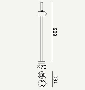 Außenstrahler Norlys Moss 6702BL am Ausleger 60,5 cm, LED 8,4 W 3000 K 36°, schwarz RAL 9005 small 1