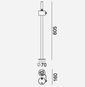 NORLYS MOSS 6706GR Außenstrahler mit Ausleger, 4 W, 3000 K, Graphitgrau RAL 7016 small 1