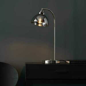 Tischleuchte Endon Caspa Nickel Glas Stahl E14 LED 100043 small 1