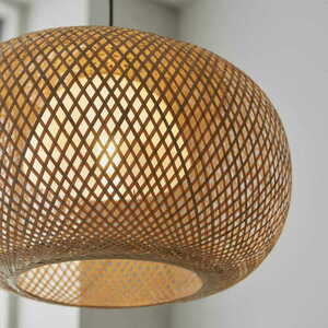 Pendelleuchte Bali Schwarz Rattan Endon 101572 small 6