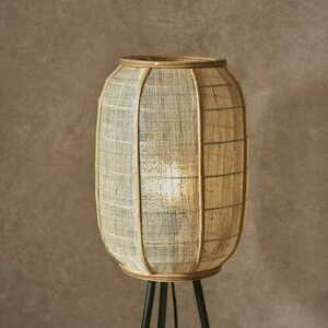 Stehleuchte Endon Zaire schwarz/beige Stahl Holz Stoff 101687 small 5