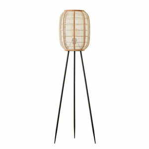 Stehleuchte Endon Zaire schwarz/beige Stahl Holz Stoff 101687 small 7