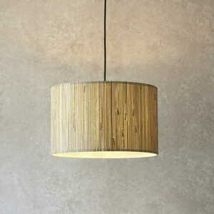 Pendelleuchte Endon Longshore Schwarz Stahl Naturfaser E27 dimmbar 35 cm 101691 small 1