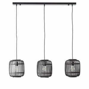 Pendelleuchte Endon Mathias schwarz 3-flammig E27 LED dimmbar Stahl Holz 101698 small 7