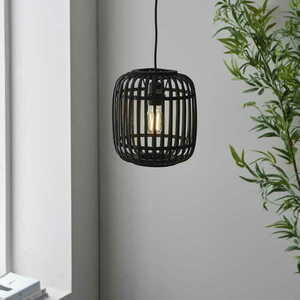 Endon Mathias 101700 Pendelleuchte aus dunklem Bambus, E27, 22 cm small 3