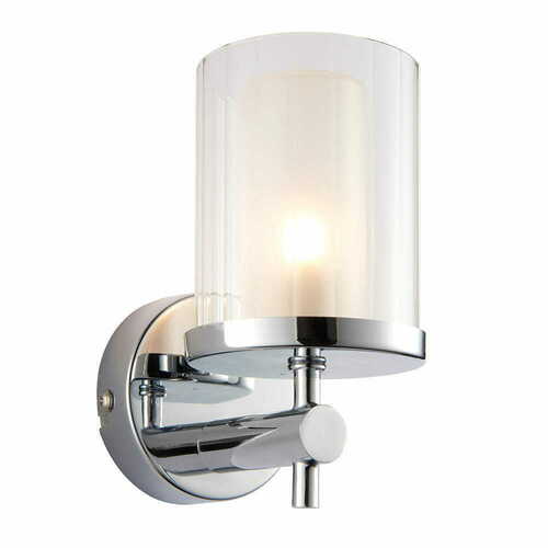 Prüfen Wandleuchte Endon Britton 51885 Chrom Glas IP44 LED dimmbar G9