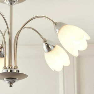 Deckenleuchte Endon Petal 5-flammig Chrom Metall Ø54 cm E14 small 1