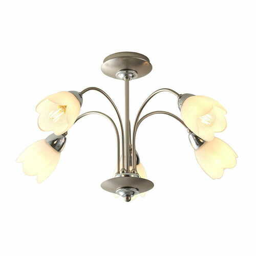 Prüfen Deckenleuchte Endon Petal 5-flammig Chrom Metall Ø54 cm E14