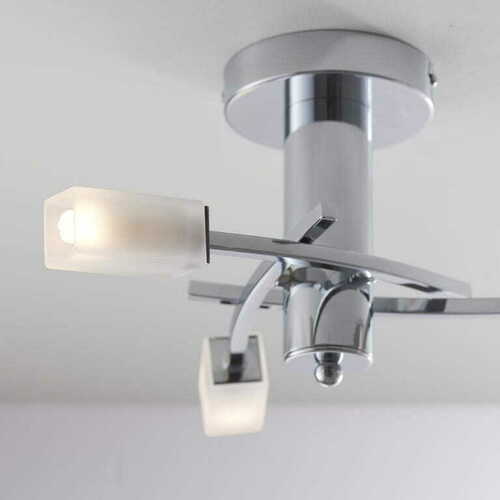 Prüfen Deckenleuchte Endon Havana 146-3CH Chrom Weiß 3-flammig LED dimmbar G9 40,5 cm