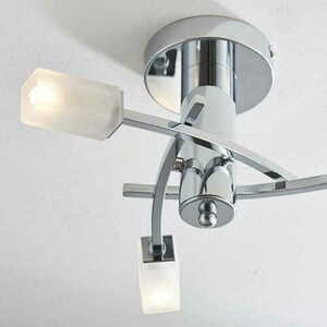 Deckenleuchte Endon Havana 146-3CH Chrom Weiß 3-flammig LED dimmbar G9 40,5 cm small 3