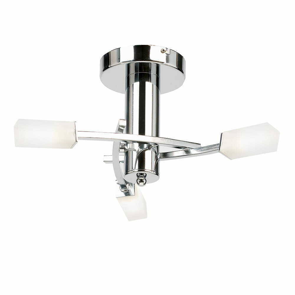 Stropní svítidlo Endon Havana 146-3CH chrom/bílé G9 LED 3 světla