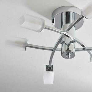 Deckenleuchte Endon Havana 6-flammig Chrom Weiß LED dimmbar G9 45,6 cm small 1