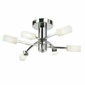 Deckenleuchte Endon Havana 6-flammig Chrom Weiß LED dimmbar G9 45,6 cm small 0