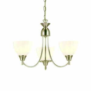 Pendelleuchte Endon Alton 3-flammig E14 Weiß Silber Glas Klassisch small 2