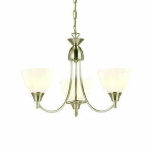 Pendelleuchte Endon Alton 3-flammig E14 Weiß Silber Glas Klassisch small 0