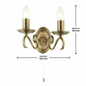 Wandleuchte Endon Bernice Messing 2-flammig E14 dimmbar Klassisch small 2
